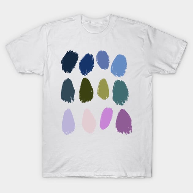 Waterlilies Inspired Color Palette T-Shirt by maybeedesigns